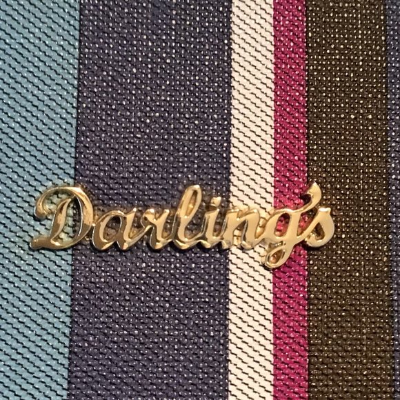 Darling's Striped Polyurethane Tote Bag - Picture 4 of 9